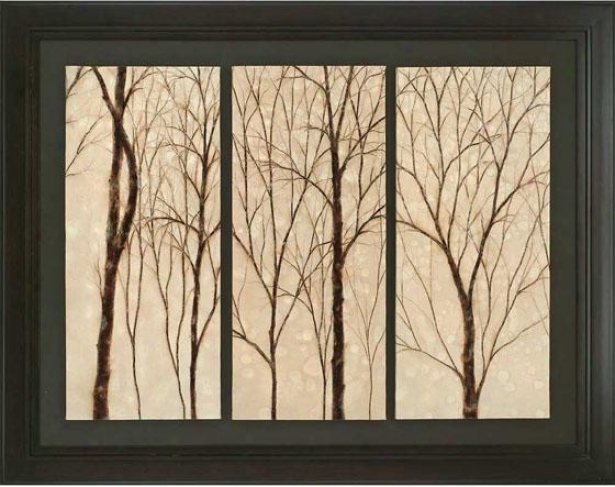 "graceful Trees Framed Wall Art - 44""h X 56""w, Beige"