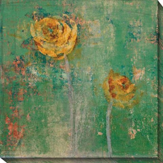 Green Floral I Canvas Wall Art - I, Green