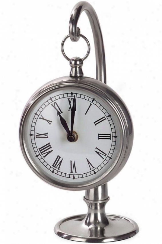 "hagning Clock With Stand - 9.75""h X 5""w, Gray"