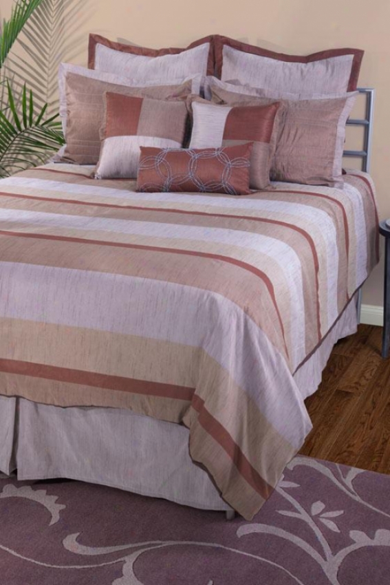 Hannah Bedding Set - King 10pc Set, Brown