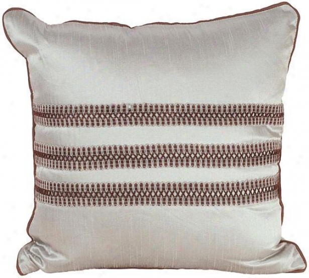 "hannah Pillow - 18"" Square, Chocolate Brown"