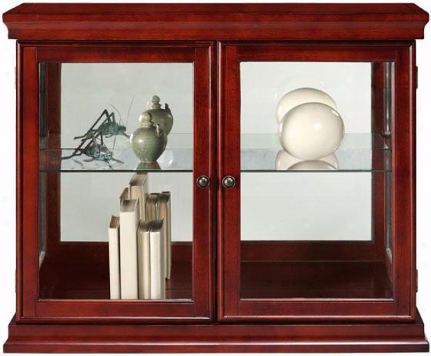 "hanson Double Door Curio Cabinet - 36""wx30""h, Maroon"