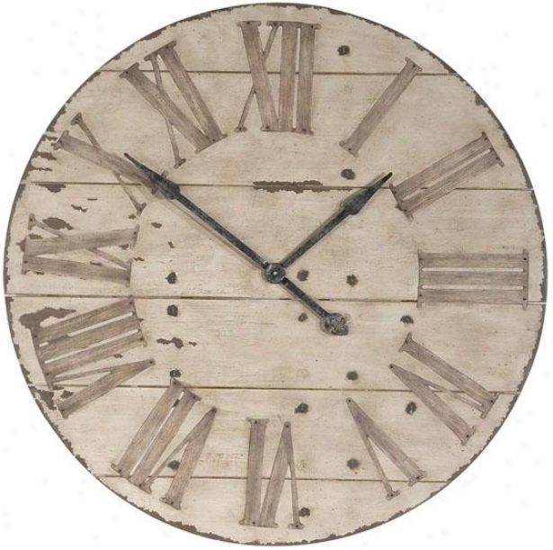 "harrington Clock - 36""diameter, Antiqued Ivory"