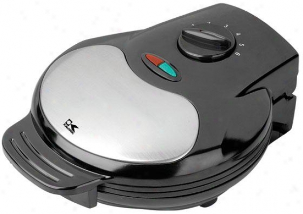 Heart Waffle Maker - 3.63uxx9.5wx7.38, Black