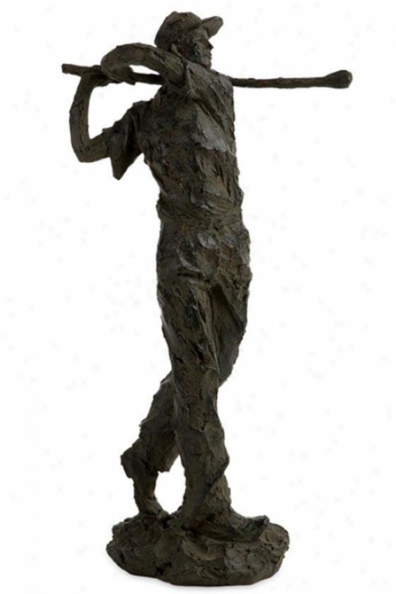 "hole-in-one Golfer Sculpture - 17.75""hx7""w, Black"