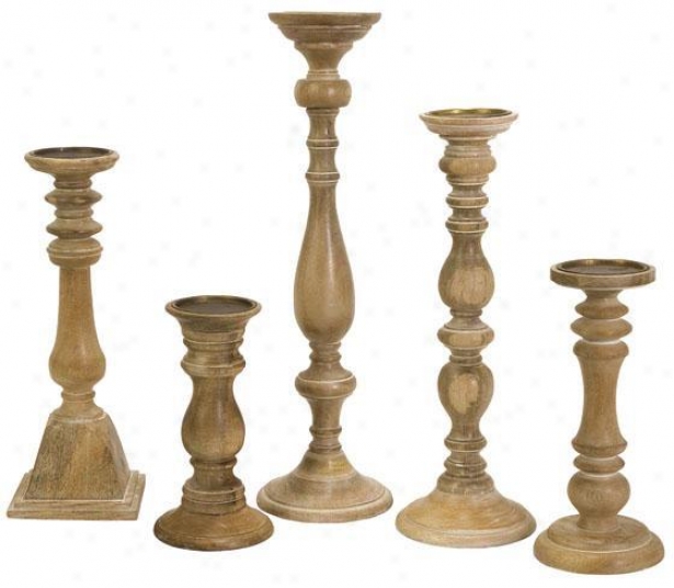 Chase Candleholders - Set Of 5 - Set Of 5, Ivory