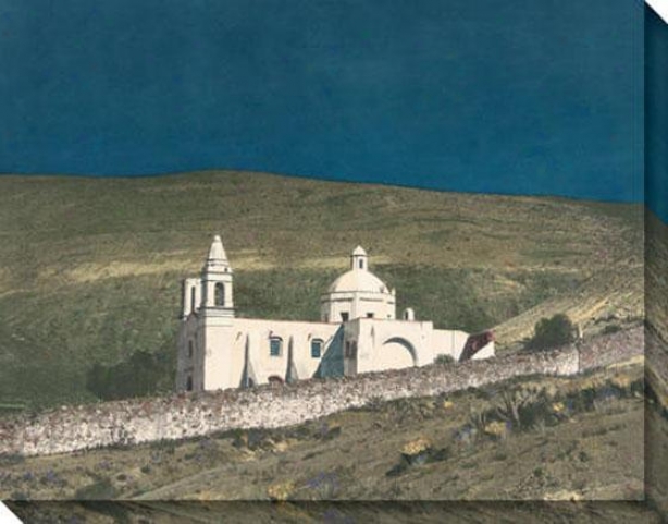 "iglesia De Catorce Canvas Wall Art - 46""hx36""w, Blue"