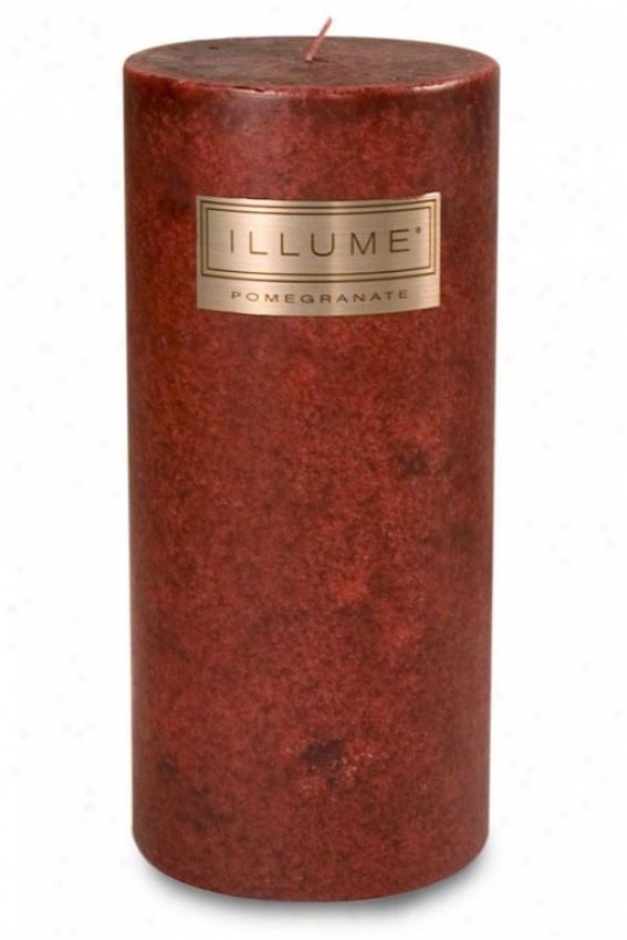 "illume Pillar Candle - 6.5""h X 3""w, Brick Red"