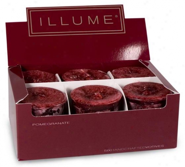 Illume Votive Candles - Set Of 6 - 6 Pc Group, Brick Red