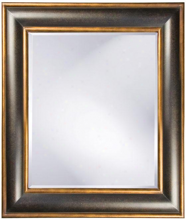 "innsbruck Mirror - 42""hx52""wx2""d, Java W/goldleaf"