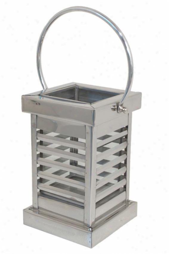 "isaac Lantern - 9.5""hx6""square, Silver"