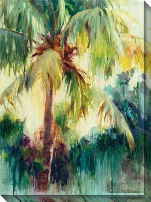 "island Palm Canvas Wall Art - 36""hx48""w, Green"