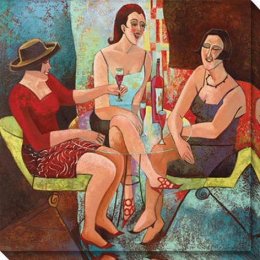 "it's 5 O'clock Somewhere Canvas Wall Creation of beauty - 40""hx40""w, Multi"