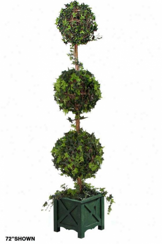 "ivy Multi-ball Topiary - Triple 39""h, Green"