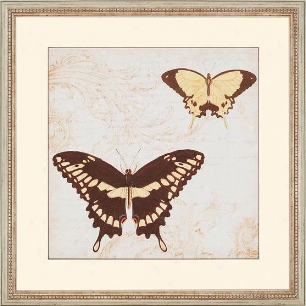 Jardin Des Papillions Wall Art - I, Ivory