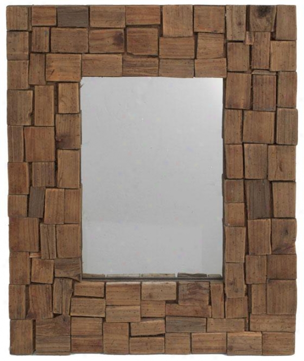 "jayden Mirror - 30""hx25""wx2""d, Rustic Wood"