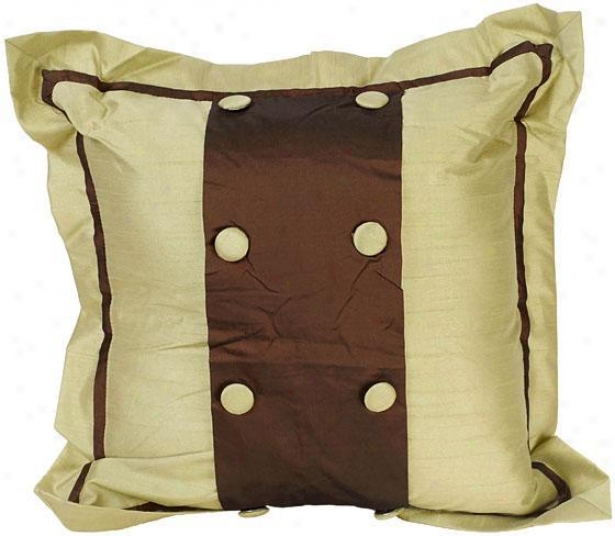 "jessica Pillow - 18"" Square, Chocolate Brown"