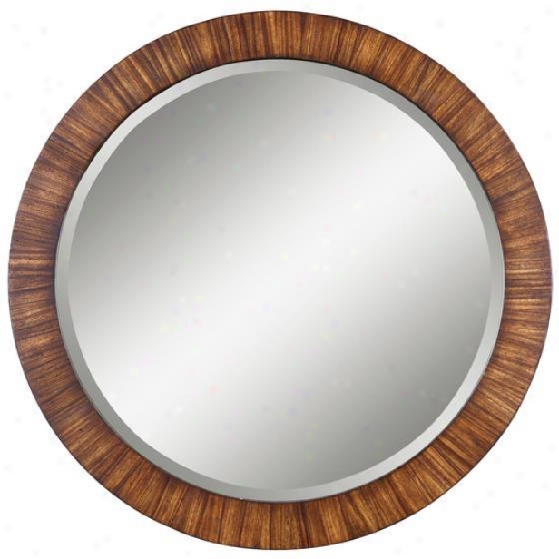 "jules Mirror - 36""dia, Antique Zebrano"