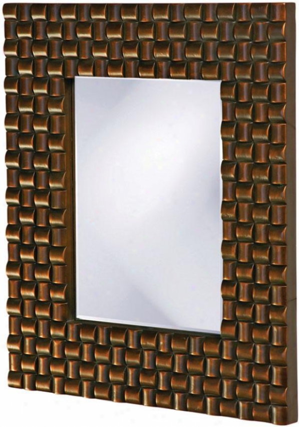 "justin Copper Mirror - 26""hx22""wx1""d, Copper"