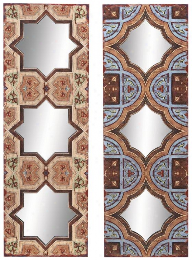 "kelsey Mirror - Set Of 2 - S/2 36""hx12""w, Multi"