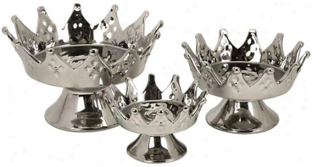 Kingston Plates - Set Of 3, Silver