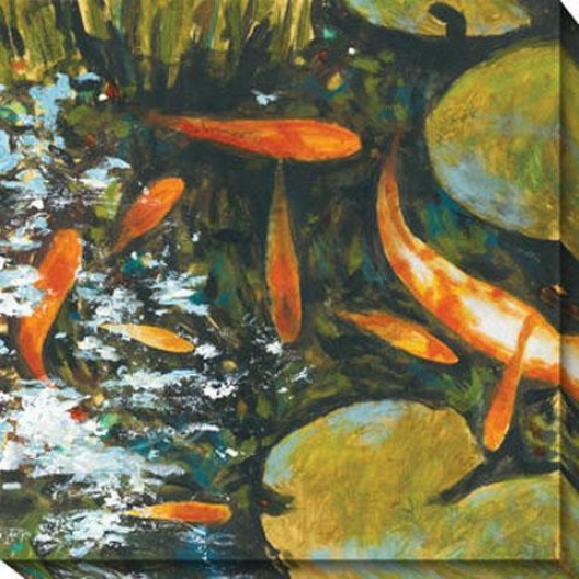 Koi Ii Canvas Wall Art - Ii, Orange