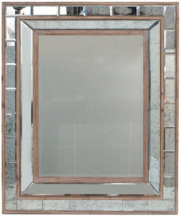"lachlan Mirror - 39""hx31.5""w, Clear/lt Wood"