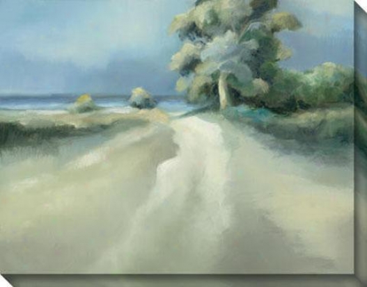 Lakeside Tree Ii Canvas Wall Art - Ii, Blue