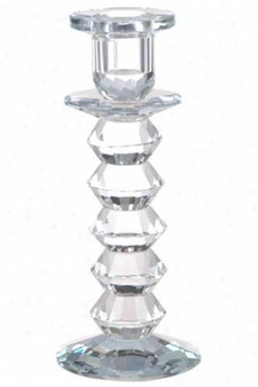 "langley Lead Crystal Candlestick - 8""h, Crystal"