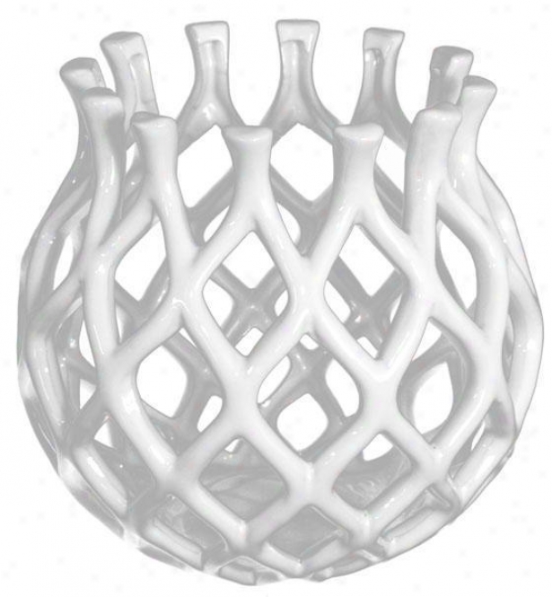 Lattice Vase - Small, White