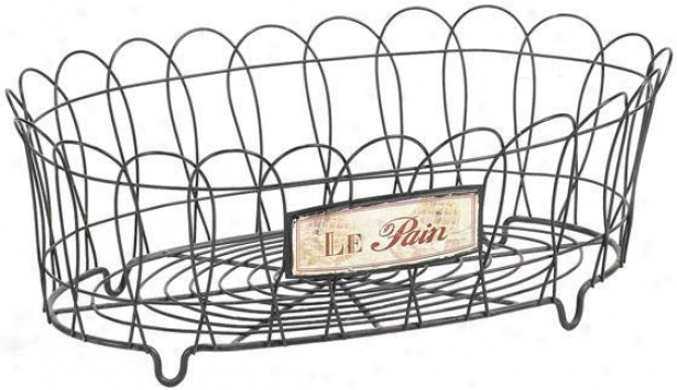 "le Pain Wire Basket - 6""hx17""w, Steel Gray"