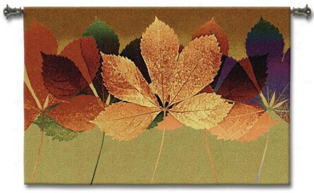 "leaf Dance Ii Tapestry - 35""hx53""w, Mult"