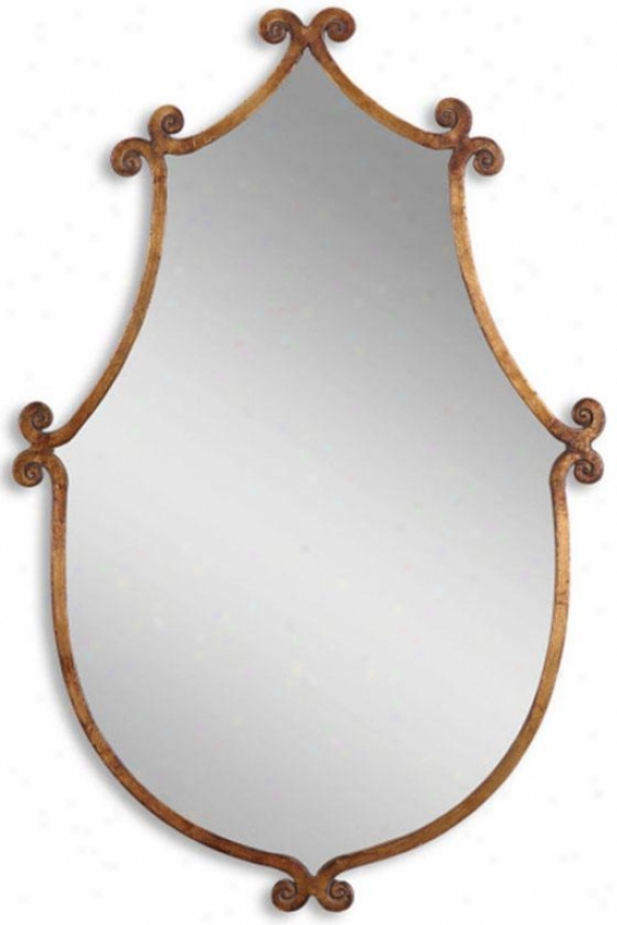 "leeds Mirror - 37h X 24w X 1""d, Gold"