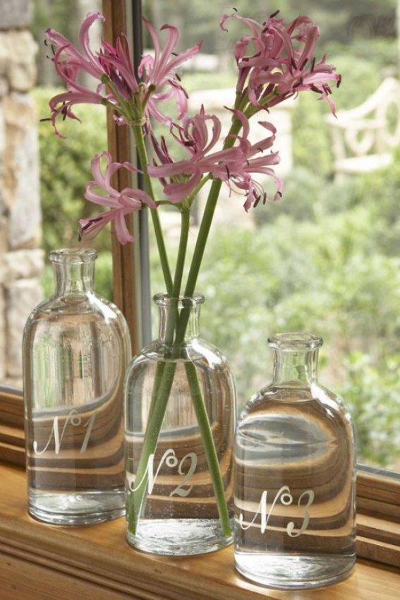 "left Bank Glass Bottle - No.2 7.5""h, Serene"