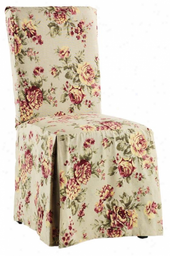 Lexington Long Chair Slipcover - Long W/ties, Multi Floral