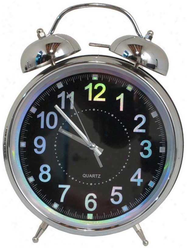 "liam Twin Bell Alarm Clock - 12hx8.5wx3.25""d, Blue"