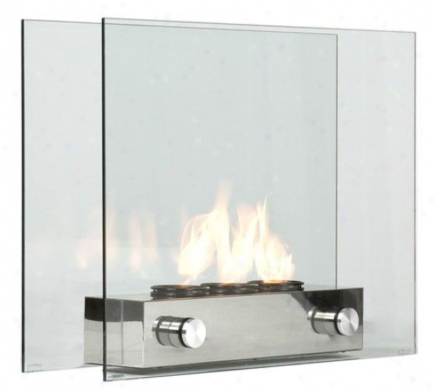 "lila Portable Fireplace - 32""wx24""hx9""d, Clear"