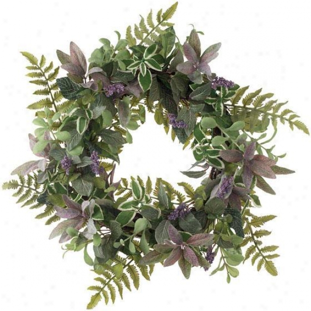 "lilac Wreath - 22"", Green"