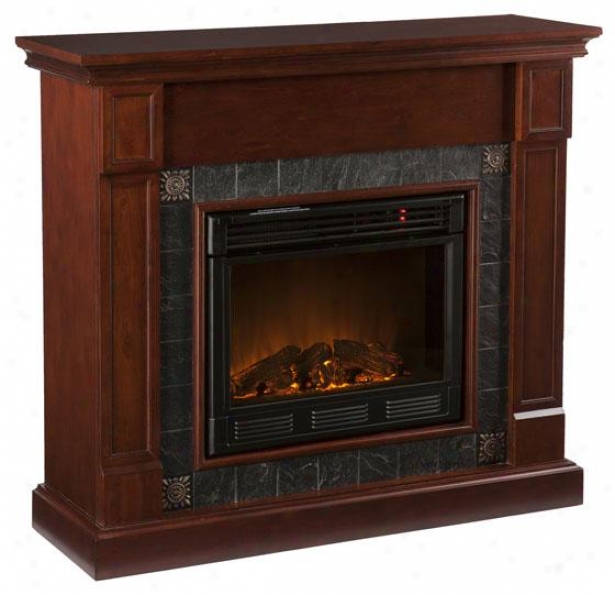 Lucas Fireplace - Electric Frplce, Brick Red