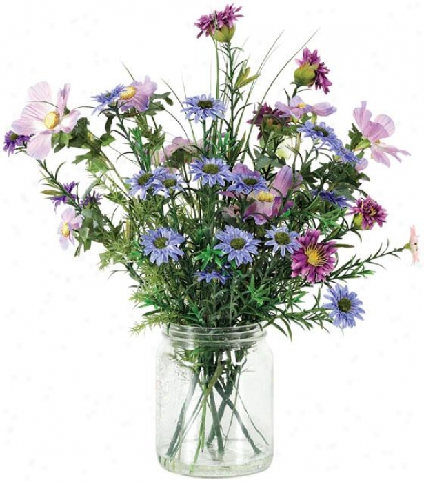 "ltdia Floral Arrangement - 16""hx4""d, Purple"