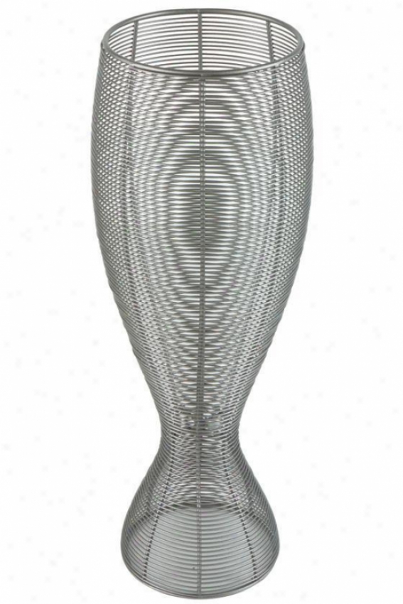 Macanese Wire Accen t- Vase, Dark Pewter