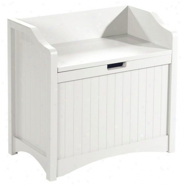 "madison 24""w Lift-top Stotage Bench - 24""w, White"