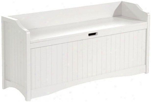 "madison 48""w Lift-top Storate Bench - 48""w, White"