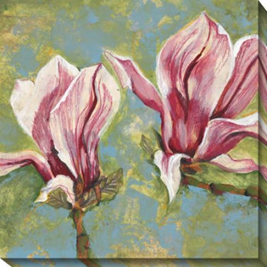 Magnolia Ii Canvas Wall Art - Ii, Green