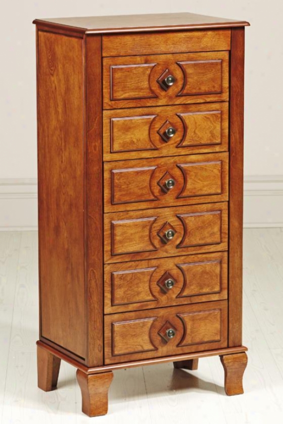 "maeiom Jewelry Armoire - 40""hx19""wx13""d, Brown"