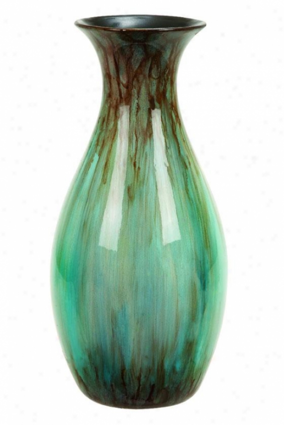 "martle Vase - 12""hx6""w, Turquoise"