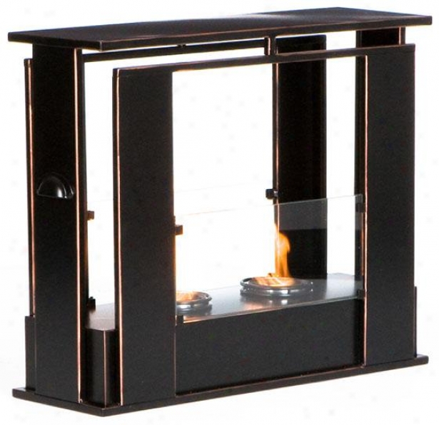 "meghan Portable Fireplace - 24""wx20""hx8""d, Black"