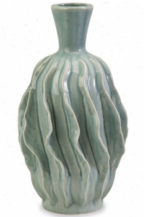 Merope Short Handmade Vase - Tall, Blue