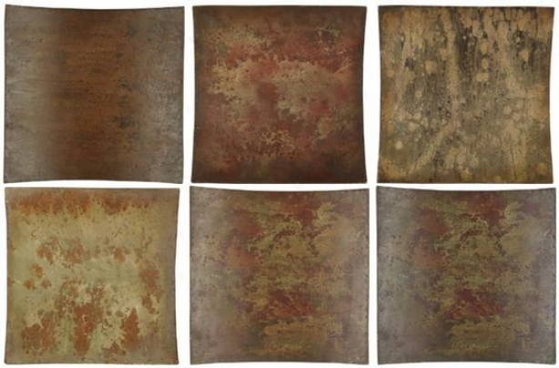 "mikie Collage Wall Art - Set Of 6 - 14""hx14""w, Brown"