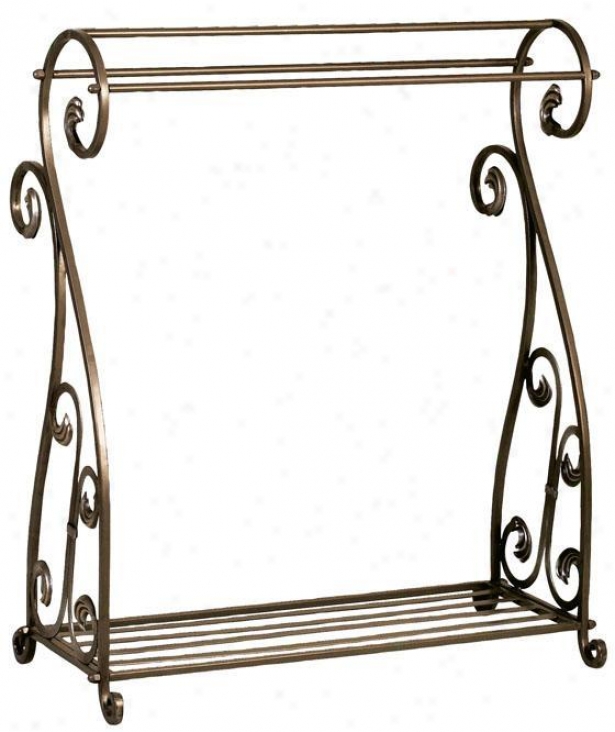 "milton Qult Rack - 36""hx31""w, Aged Gold"